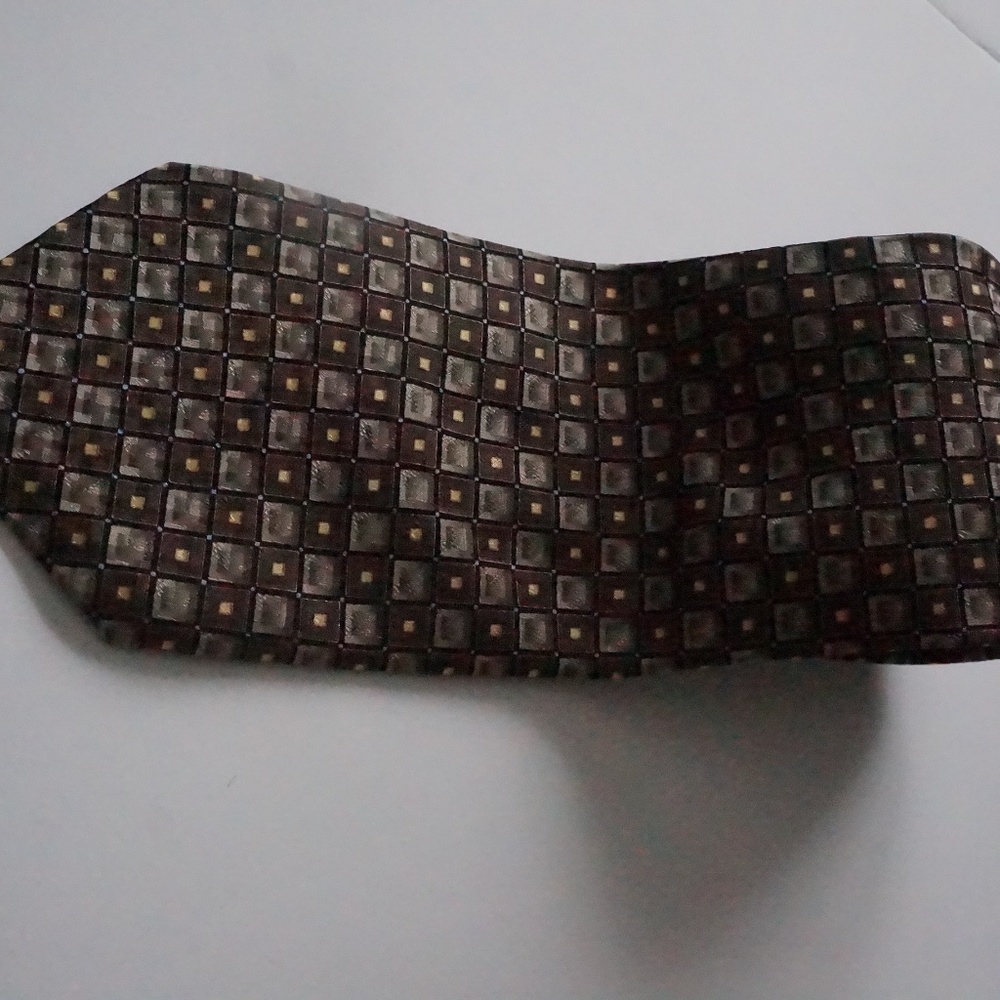 Salvatore Pellegrino Brown Gray Men Tie - Picture 3 of 3